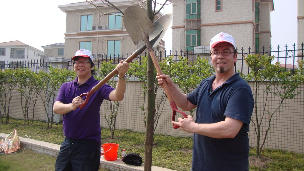 tree planting with foreign affairs office Zhongshan