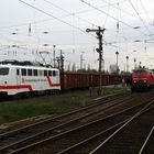 Treffen 2er "West"-Lokomotiven im Bhf. Lübbenau