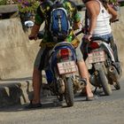 Treffen auf der Brücke in Pai, Nordthailand