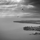 Treffen eines Zeppelins über dem Bodensee