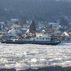 Treibeis auf der Mosel