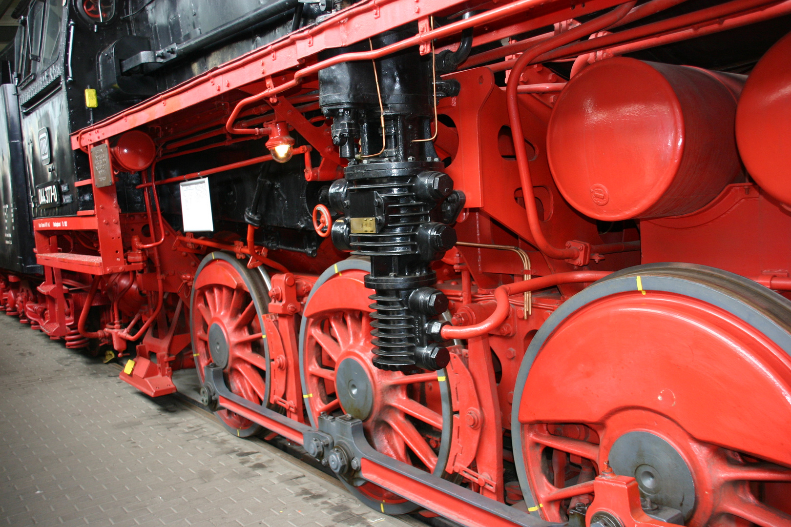 Treibräder der BR44 im Eisenbahnmuseum in Bochum Dahlhausen