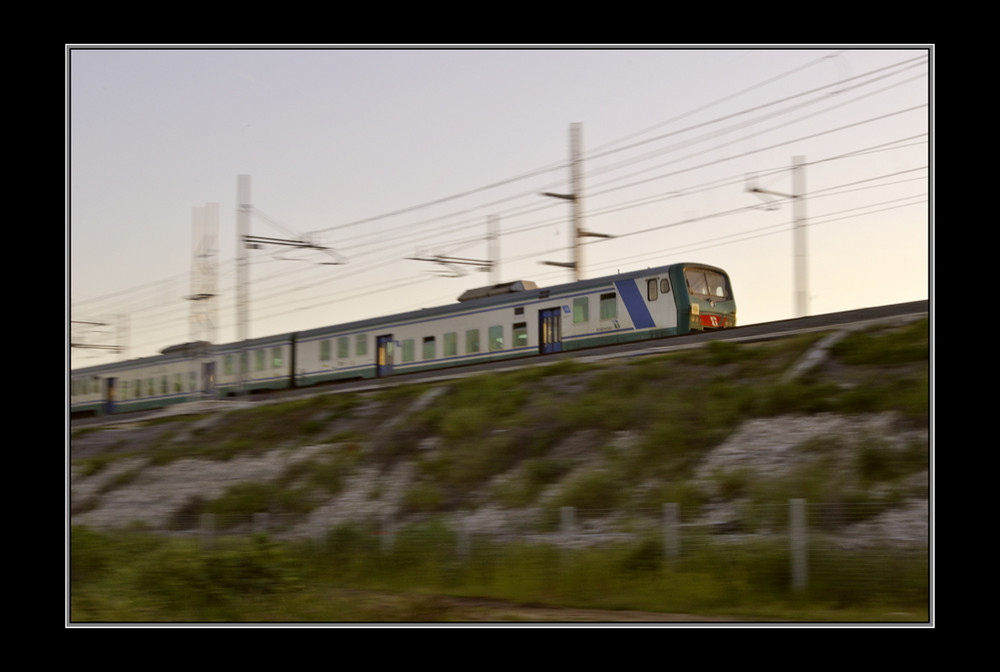 Treno in corsa