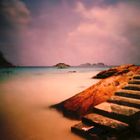 Treppe am Inselstrand - (Pinholefoto auf Film - Pulau Redang, Malaysia)