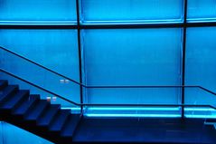 Treppe blau