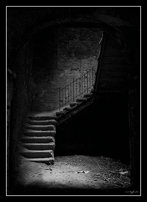 Treppe b/w