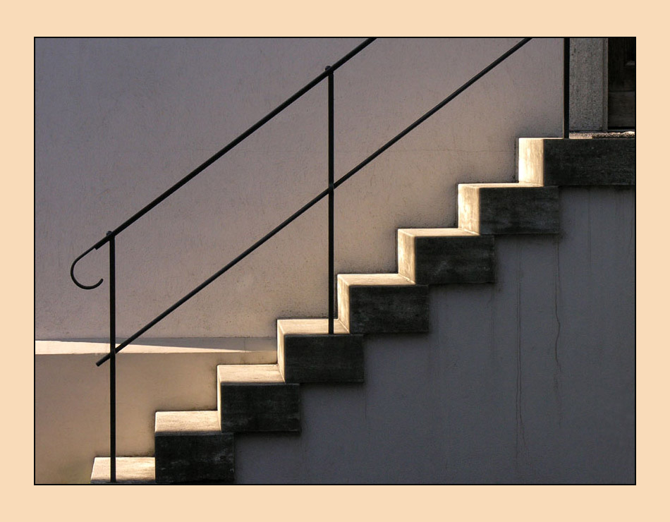 Treppe im Abendlicht