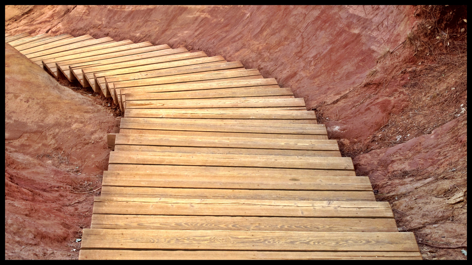 Treppe im Ockergebiet von Roussilion