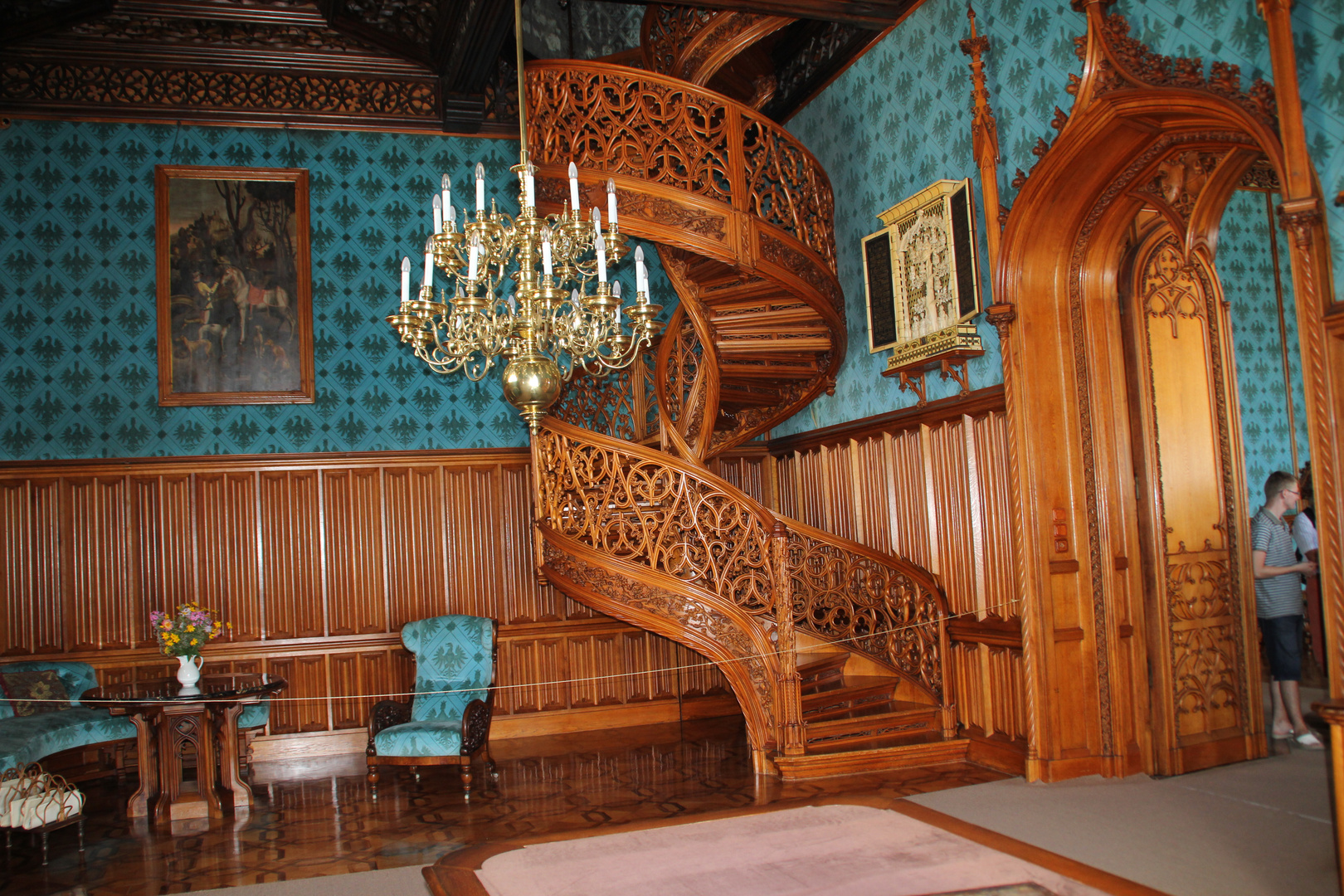 Treppe im Schloss Lednice