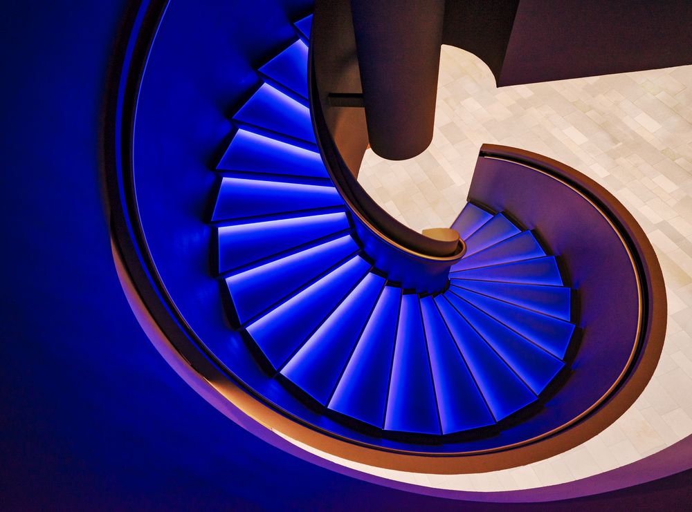 Treppe im Uhrenmuseum Glashütte