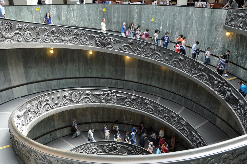 Treppe im Vatikan. Museum