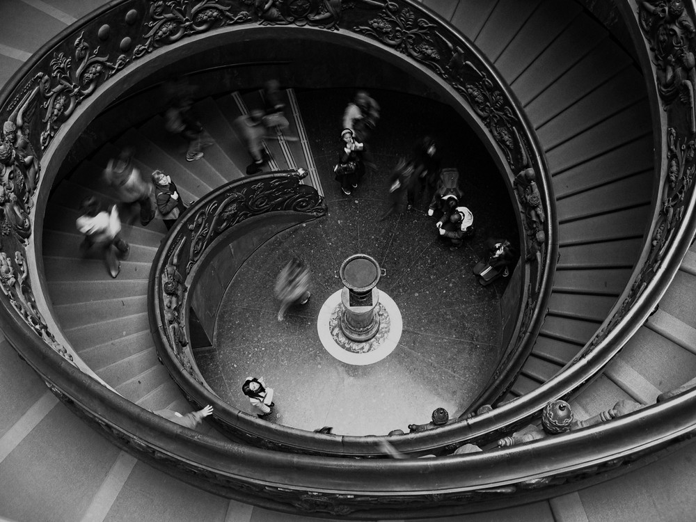 Treppe im Vatikanmuseum