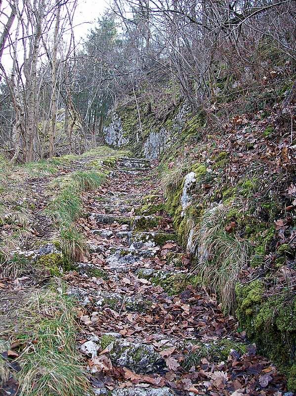 Treppe in Balsthal zur Burg