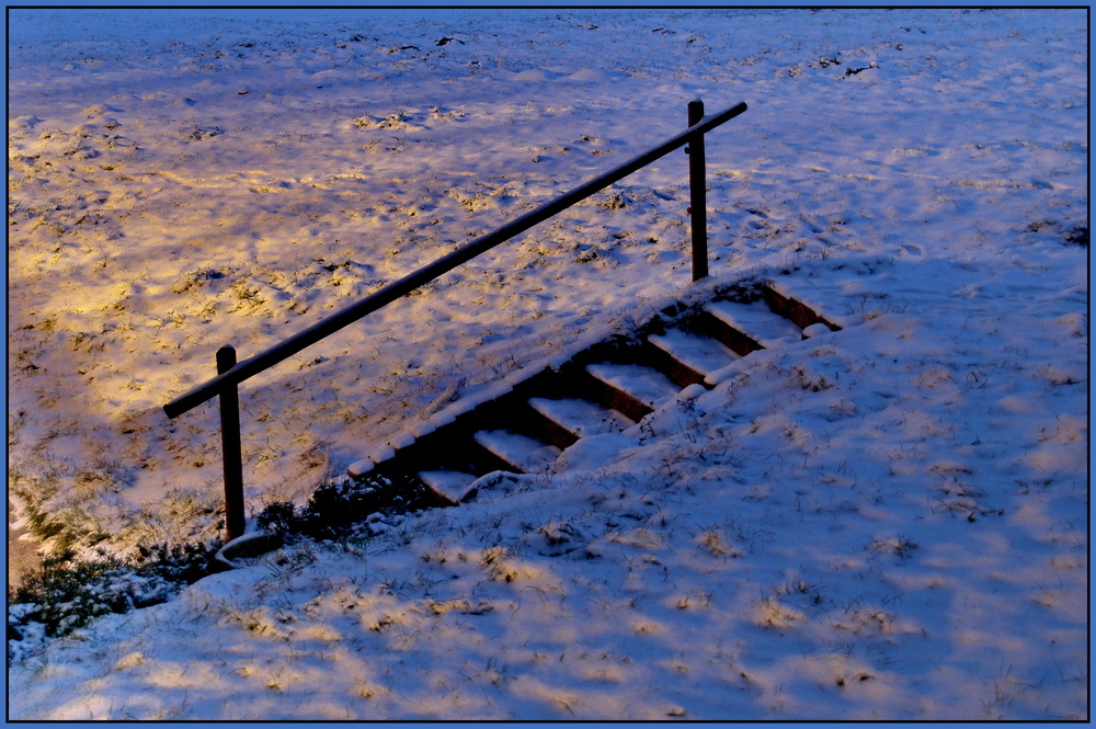 Treppe in blau