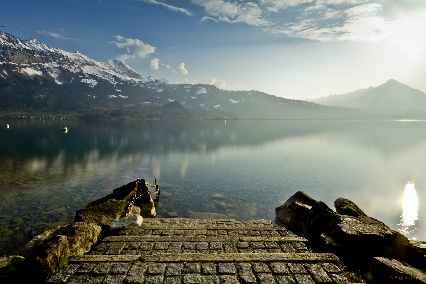 Treppe in den See