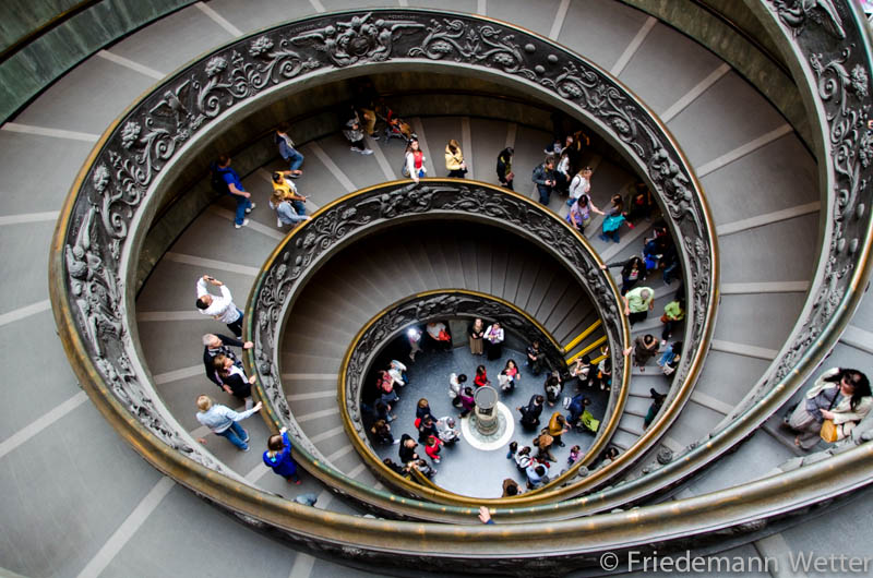 Treppe in den Vatikanische Museen