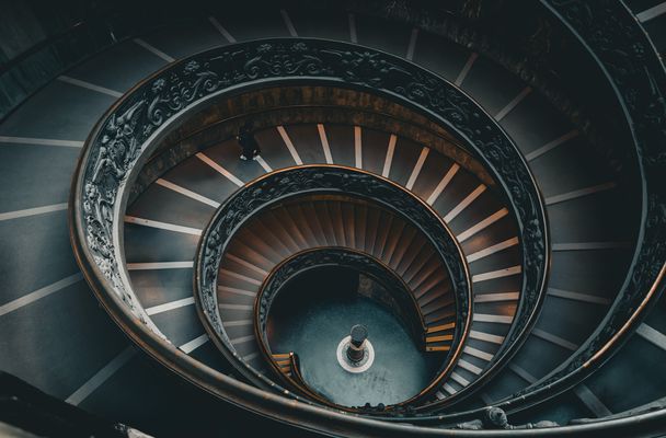 Treppe in den Vatikanischen Musseen