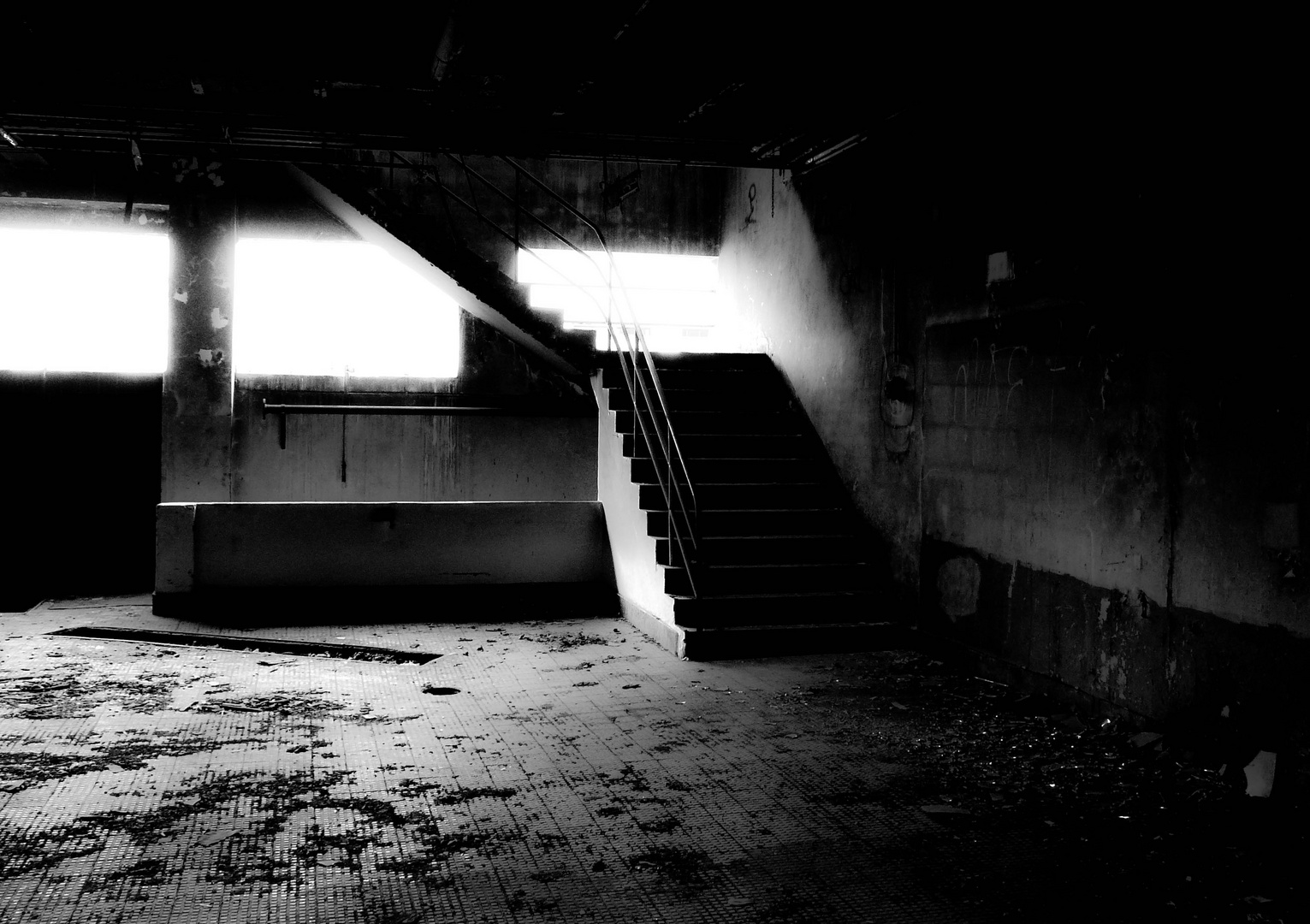 Treppe in der alten Fabrik