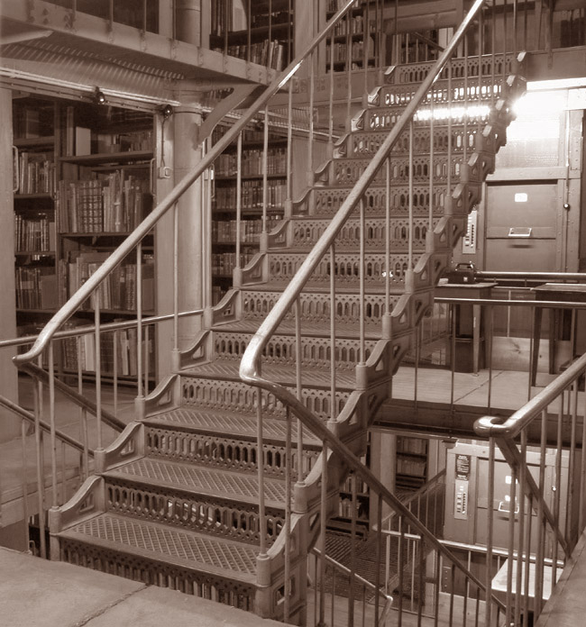 Treppe in der Bibliothek