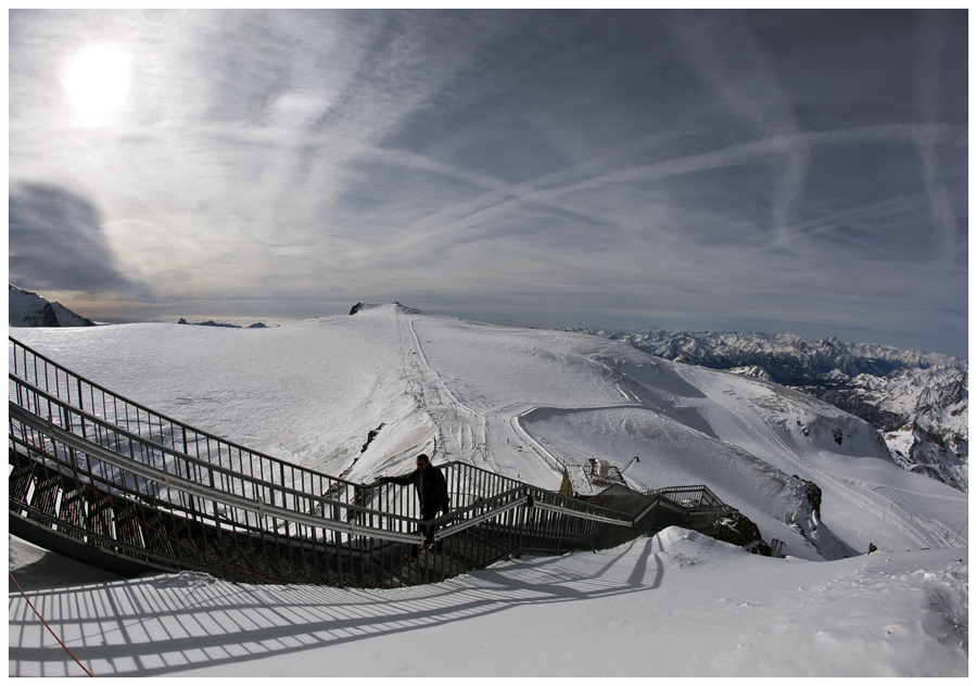 Treppe in dünner Luft