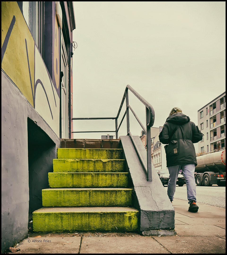 Treppe in Grün