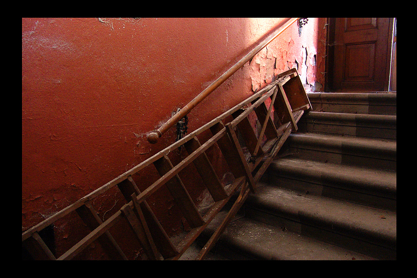 Treppe in Rot
