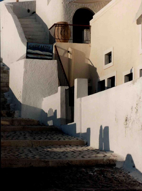 Treppe in Thira