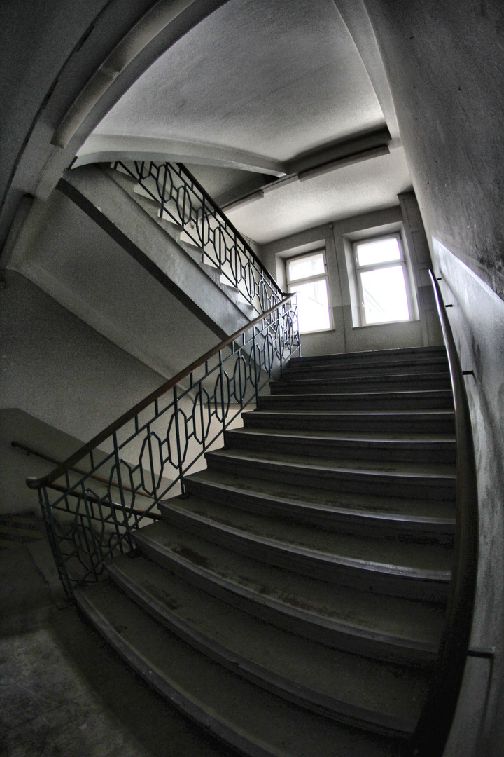 Treppe in verlassenem Trambahndepot