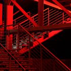 Treppe ins rot