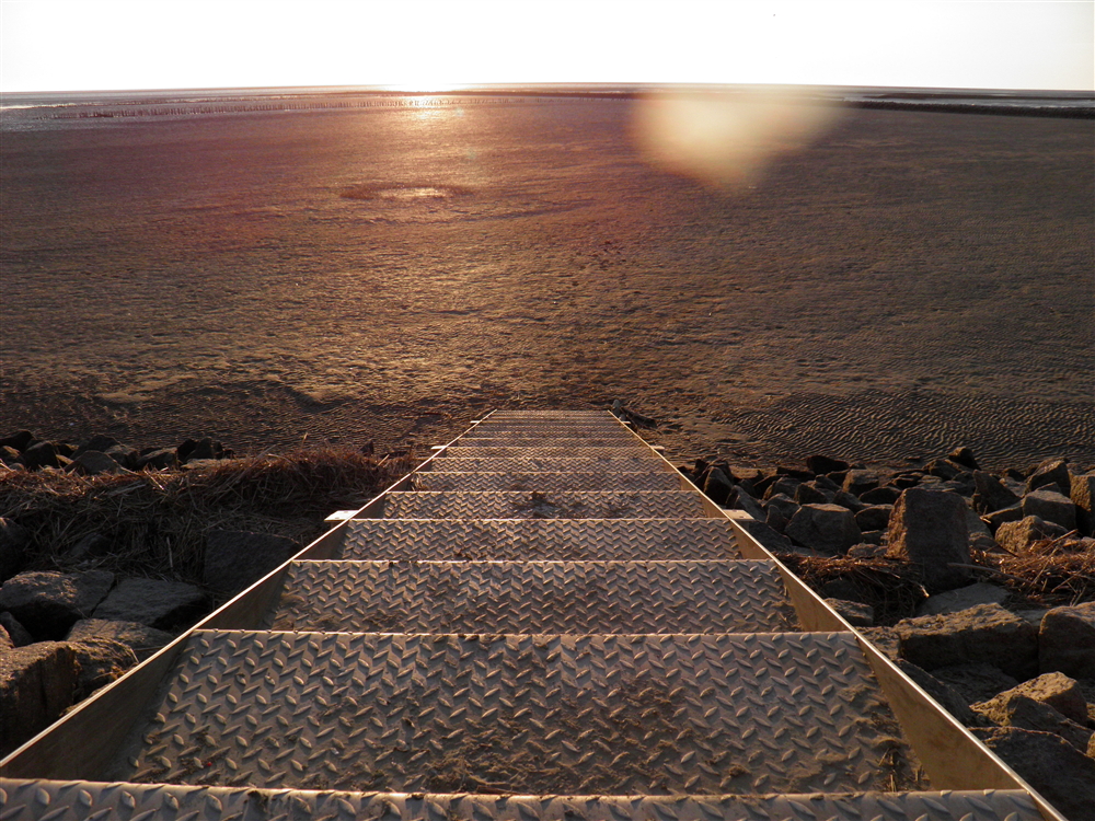 Treppe ins Watt