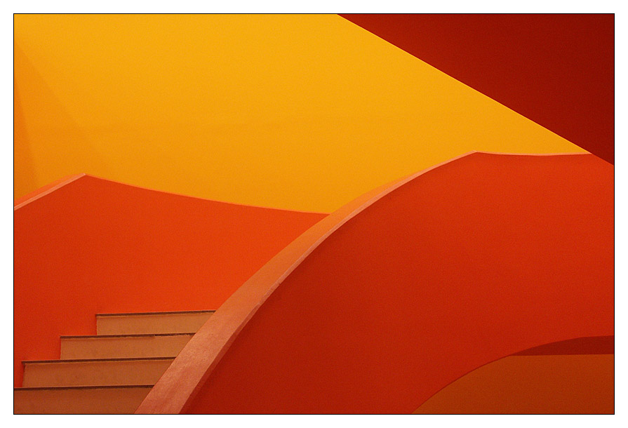 Treppe Orange von Burkhard Schmidt