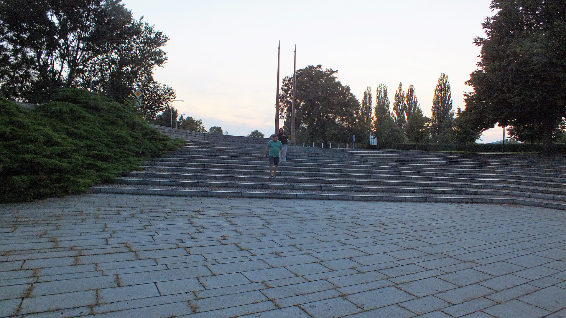 Treppe vor dem Konzentrationslager in Tschechien