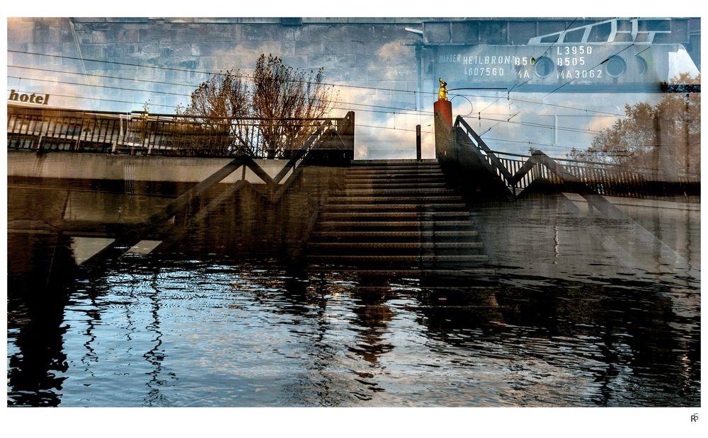 Treppe zum alten Neckar