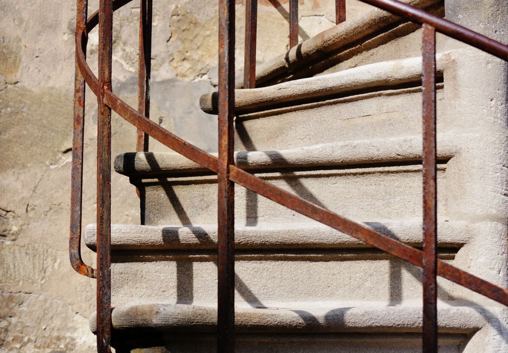 Treppe zum Burgturm