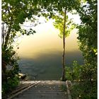 Treppe zum Hafen Wasser