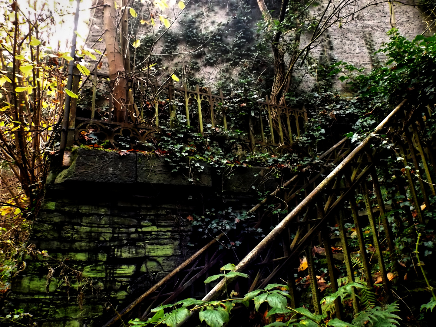 Treppe zum Hotel