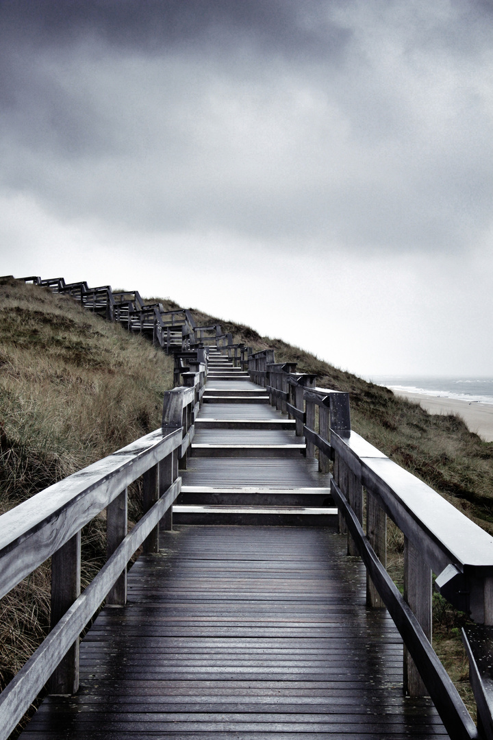 Treppe zum regen