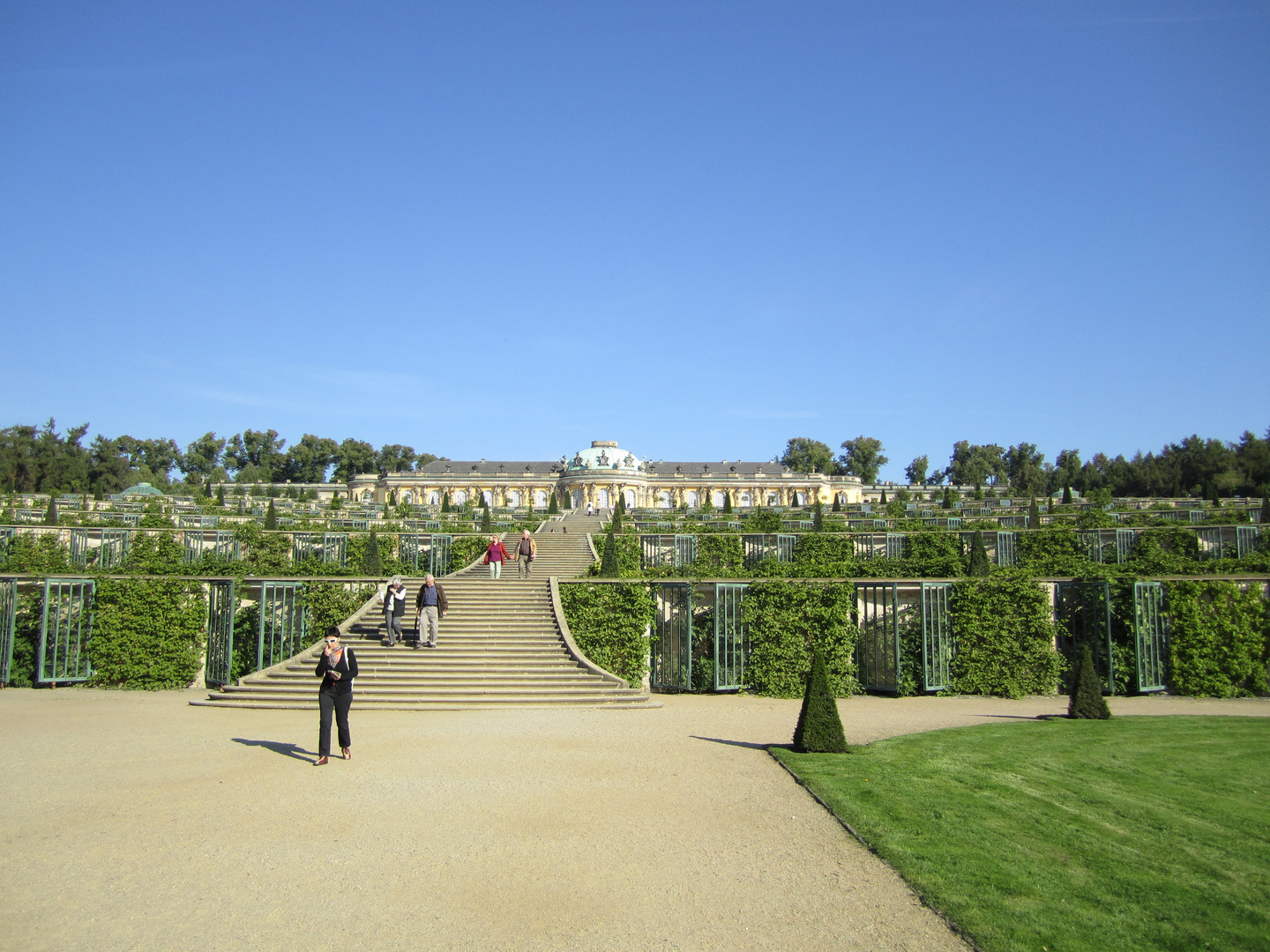 Treppe zum Schloss Sanssouci