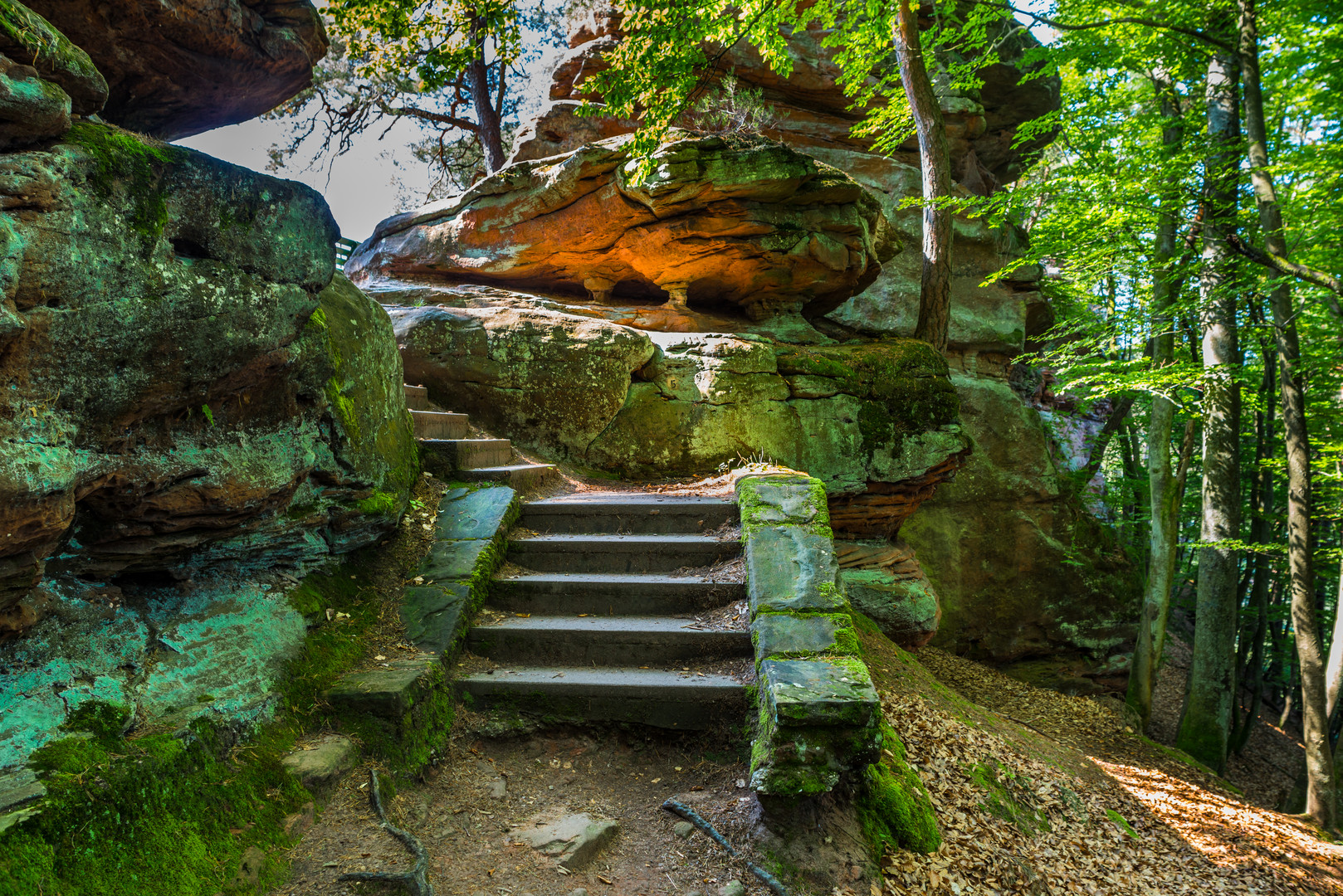 Treppe zum Sprung