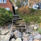 Treppe zum Strandhaus