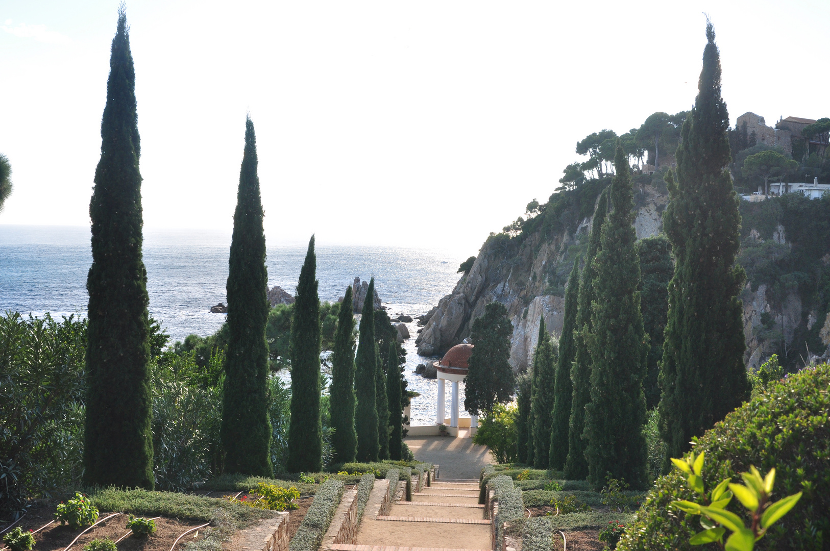 Treppe zum "Tempel" im Garten Mar i Murtra