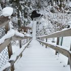 Treppe zum Wasserfall - Schweden