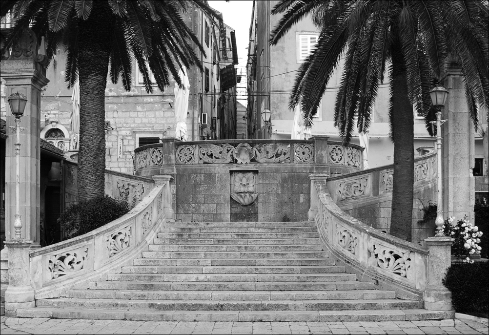 Treppe zur Altstadt von Korcula