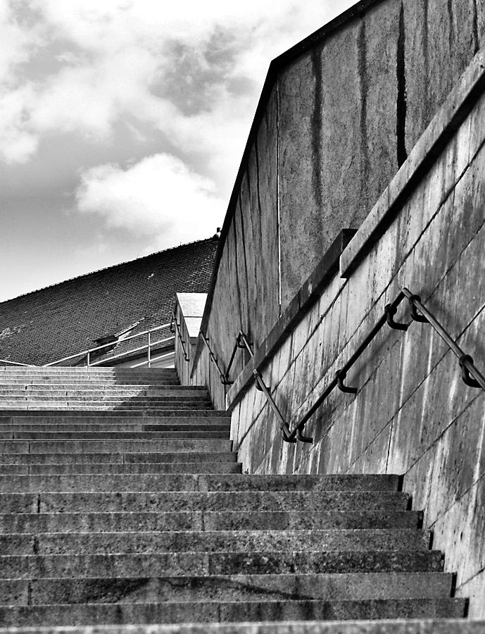 Treppe zur Basilika in Weingarten