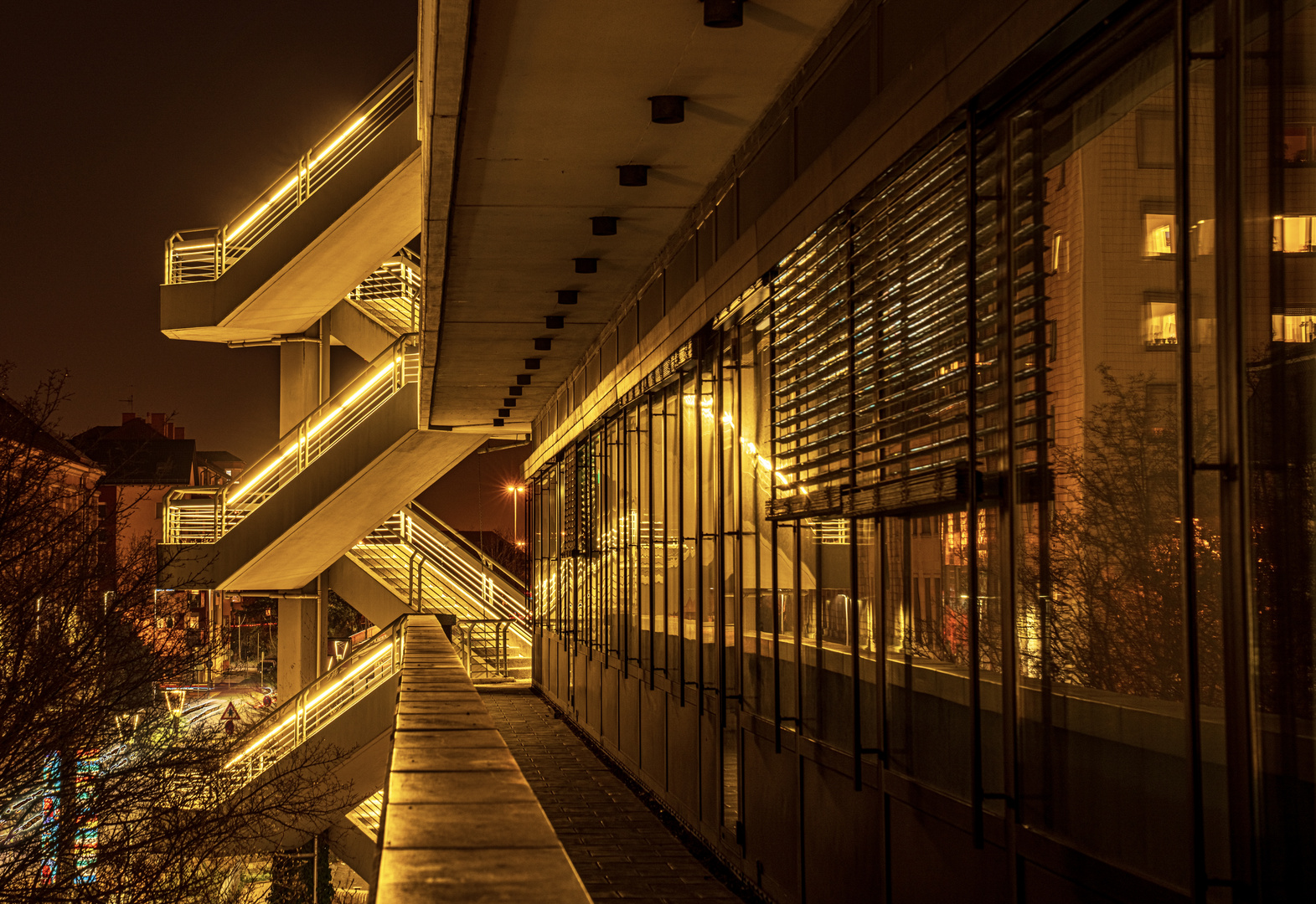 Treppen mit Spiegelbild