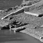 Treppen und Boote am See