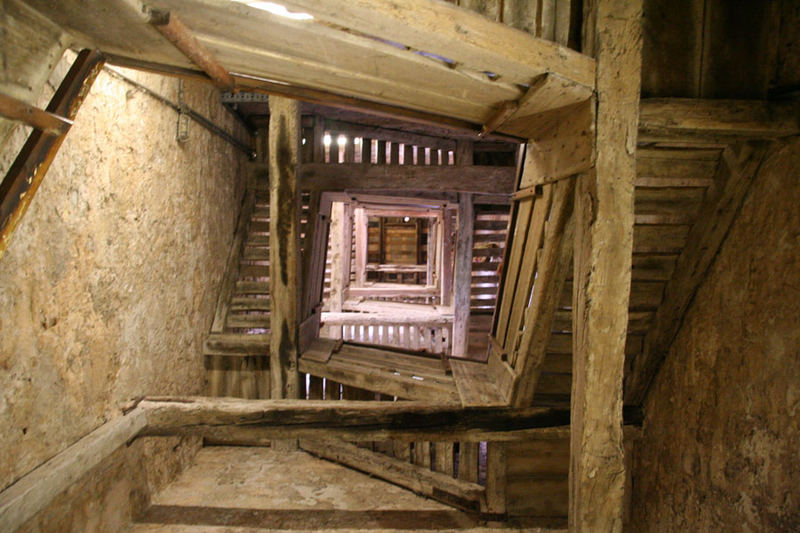 Treppen vom Kirchturm in Rovinj