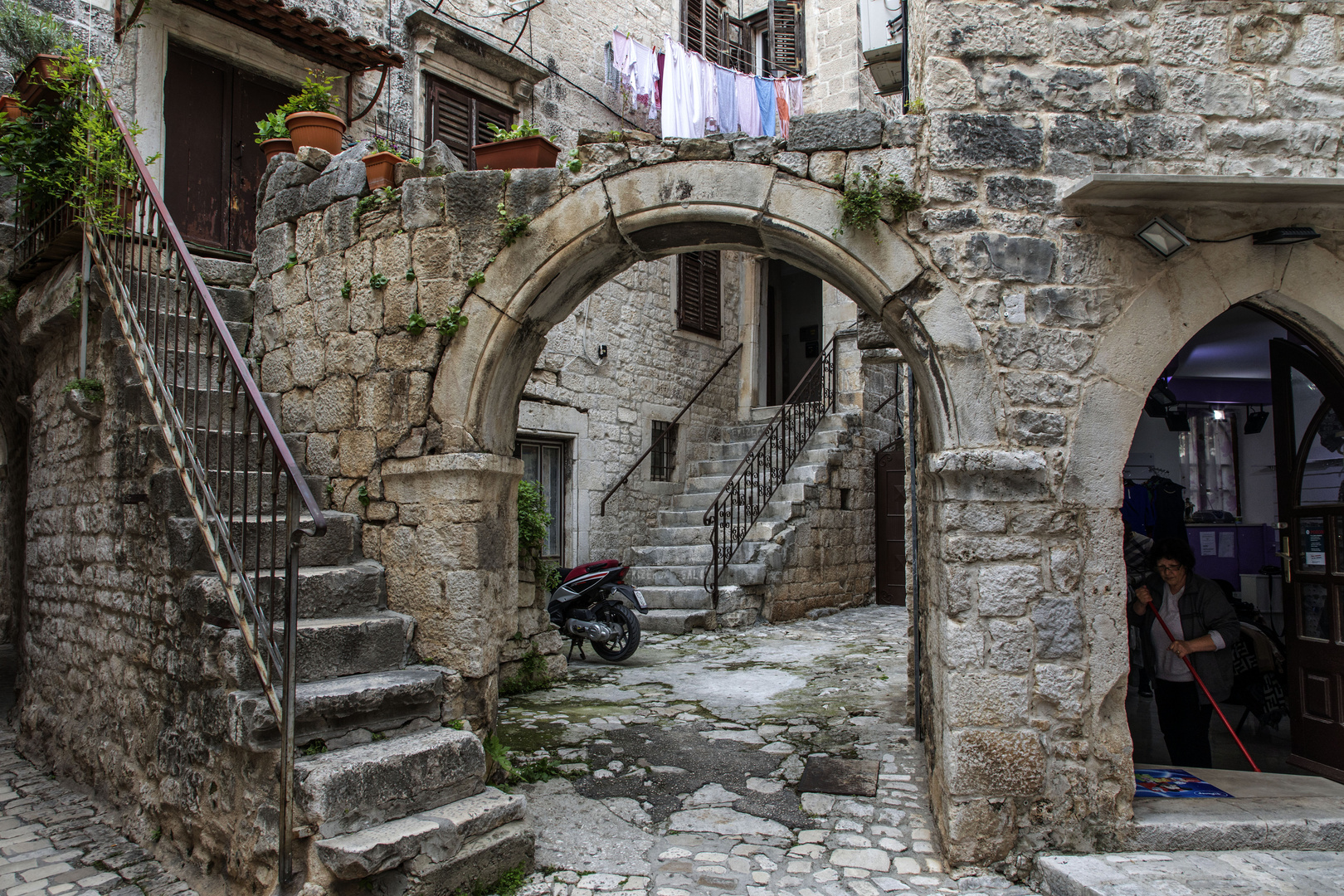 Treppenansicht in Trogir Kroatien