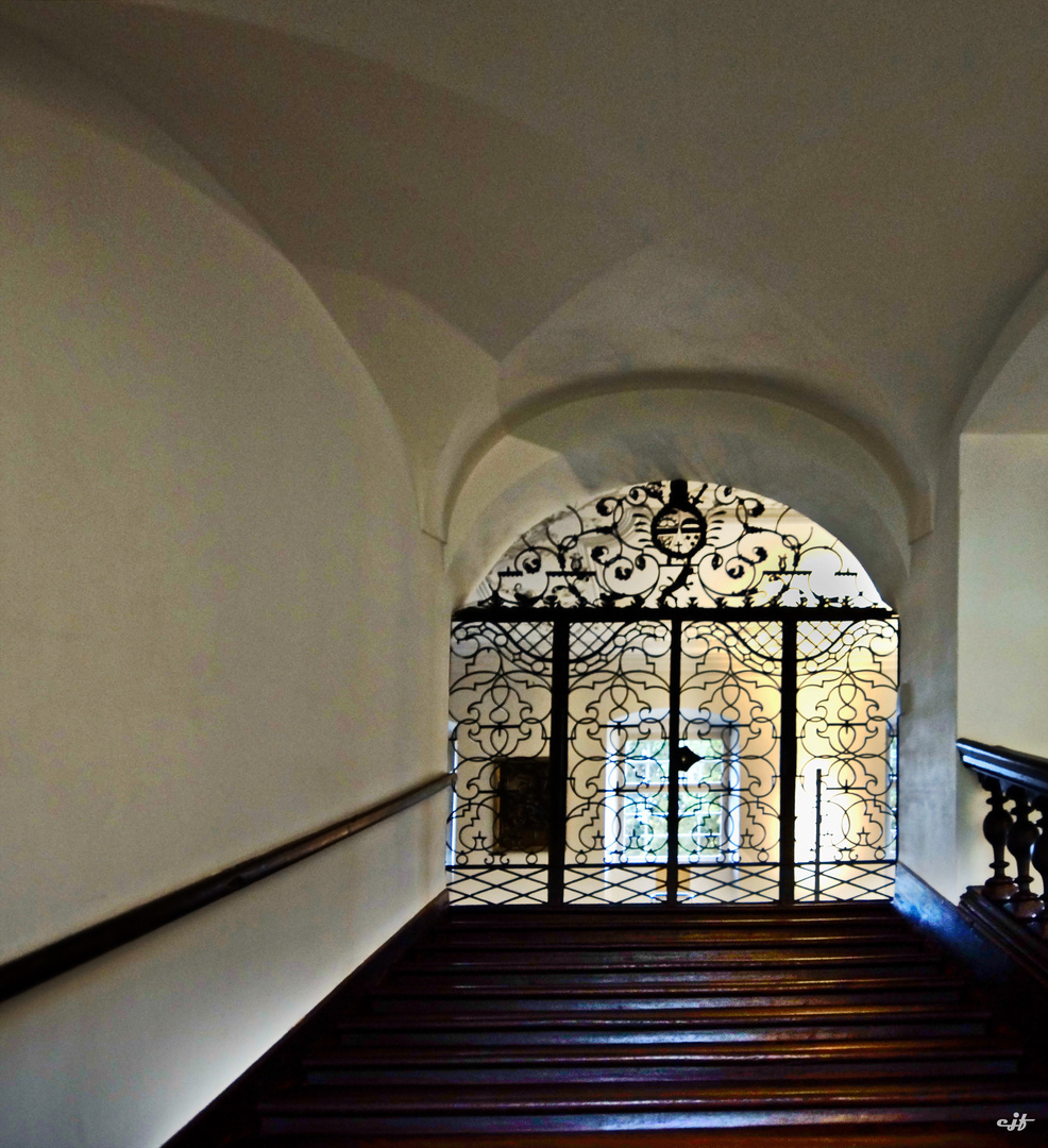 Treppenaufgang im Kloster Salem