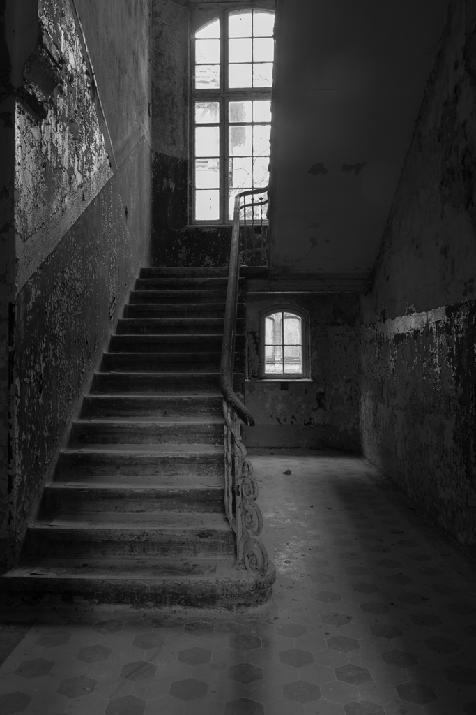 Treppenaufgang in der Frauenklinik